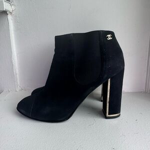 Chanel Black Chelsea Ankle Boots